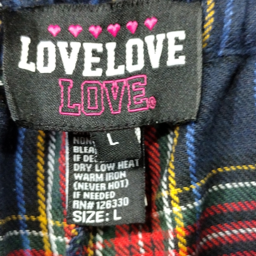 NWT Love Love Love Plaid Cargo Pants Women's L Multicolor Boho Retro Holiday Y2K - Picture 7 of 10